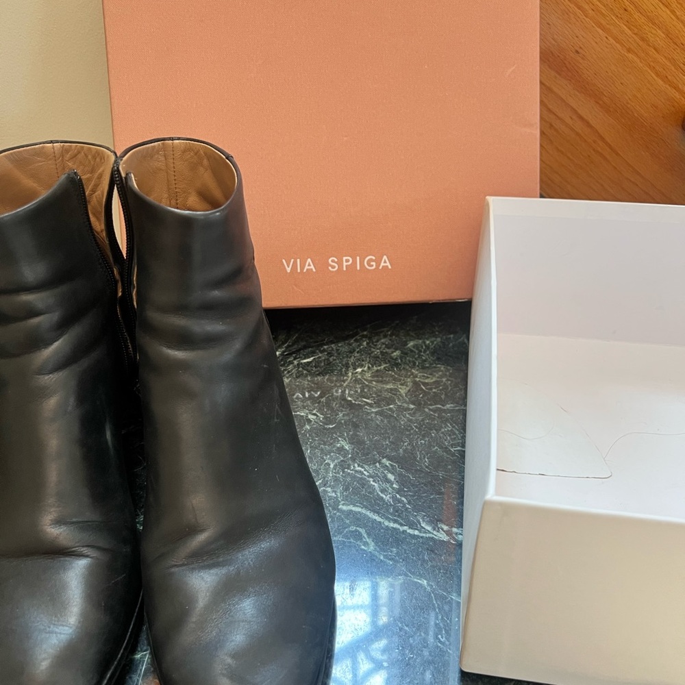 Via Spiga Black Ankle Boots